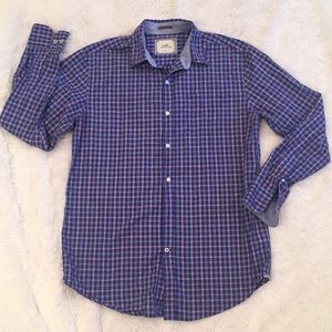 Johnston & Murphy Long Sleeve Button Down Shirt, L